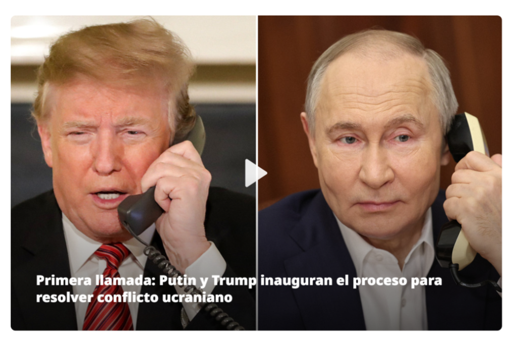 Primera llamada: Putin y Trump inauguran el proceso para resolver conflicto ucraniano