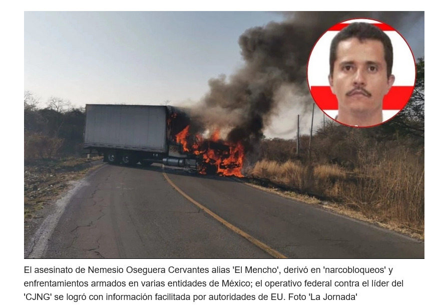 El primer comentario de la Casa Blanca sobre la eliminación del Mencho en México