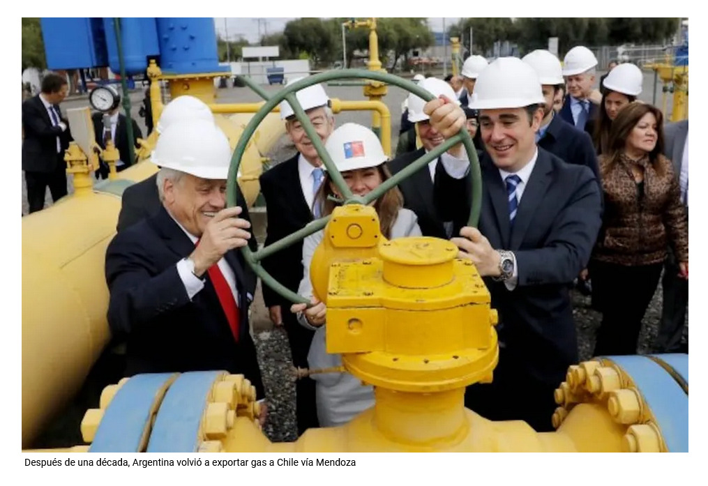 Anuncian reanudación de suministro de gas argentino a Chile